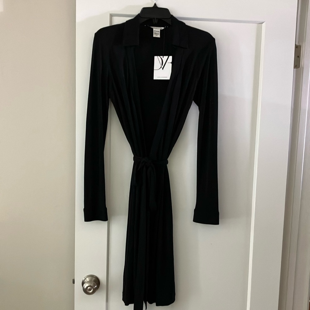 Diane Von Furstenberg Black Wrap Dress NWT